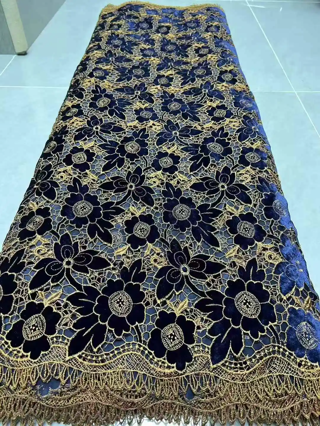 Африканская кружевная ткань 2026, высокое качество, нигерийская кружевная ткань, бархатная лазерная вышивка, сетчатый шнур, кружево для свадебного платья, 5 ярдов