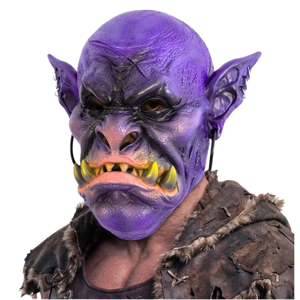 

Realistic Scary Monster Mask Horror Creepy Demon Witch Mask for Halloween Cosplay Costume for Men Women Masque Party Props