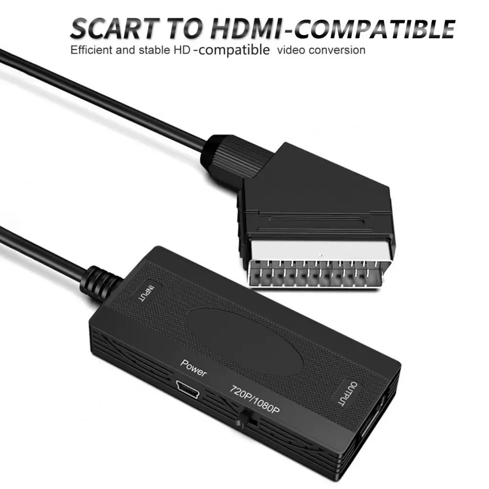 Cavo adattatore utile cavo adattatore Video 1080P compatibile con SCART a HDMI ampiamente compatibile per proiettore
