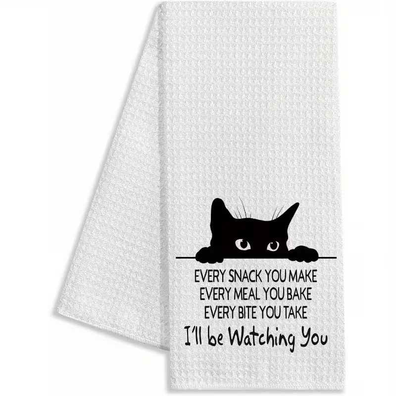 Fun Cat Lover Kitchen Towel - Quote: 