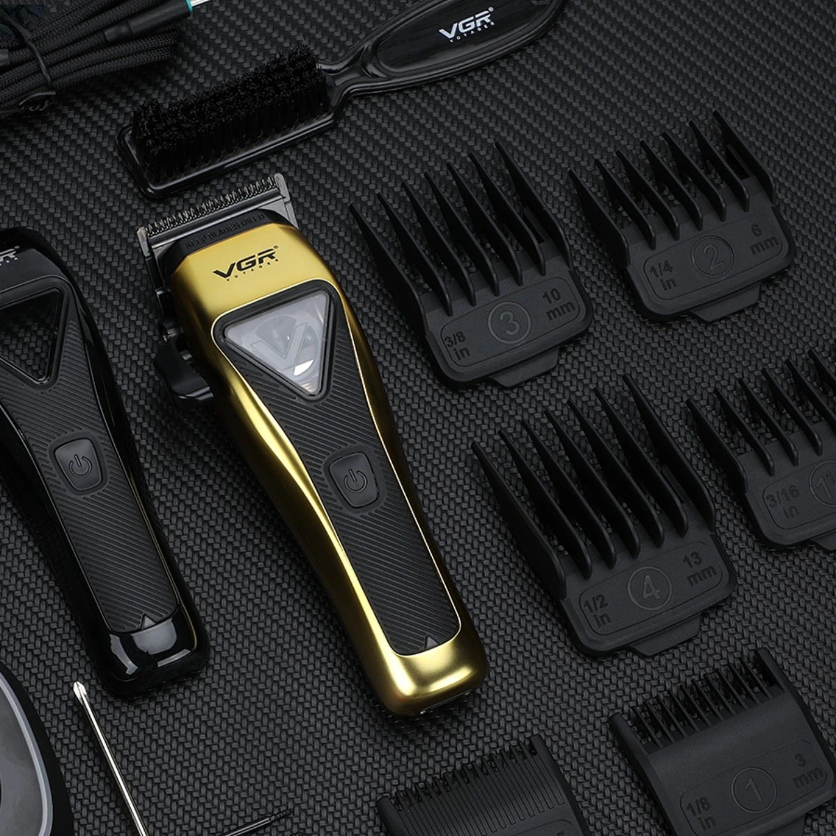 VGR Maszynka do strzyżenia włosów Vector Motor Maszynka do strzyżenia włosów Profesjonalna Maszyna do strzyżenia włosów 9000 obr./min Trymer Regulowany Trymer dla mężczyzn V-015