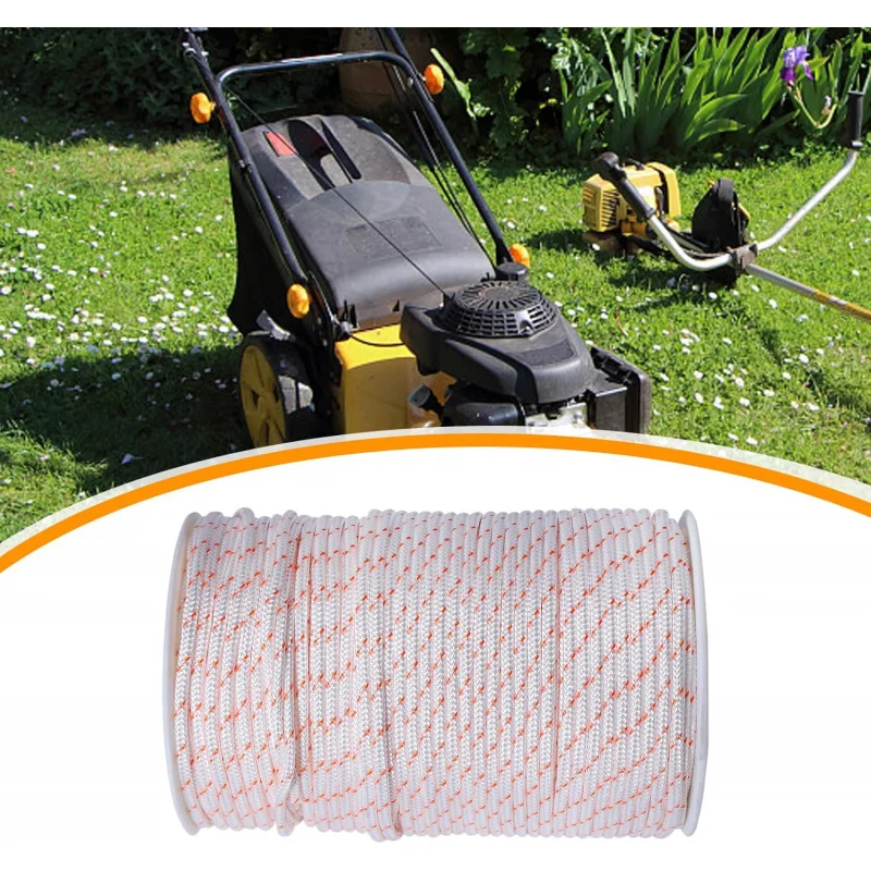 Recoil Starter Rope Pull Cord 3Mm 100-Meter Trimmer Edger Brush Cutter Lawn Mower Chainsaw Cha