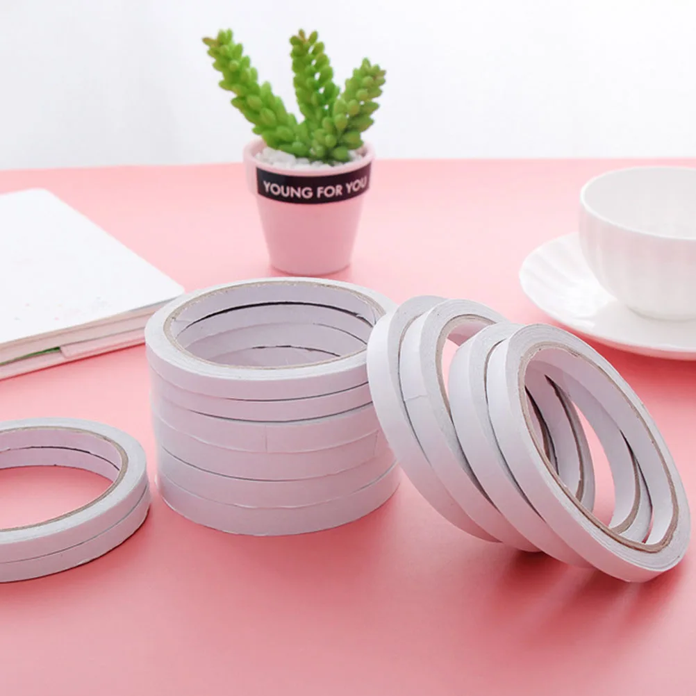

10pcs Double Sided Adhesive Tape Hot Melt Strong Sticky Tapes For Craft Diy Office Supplies Fabric Wood Metal Ceramic Stationery