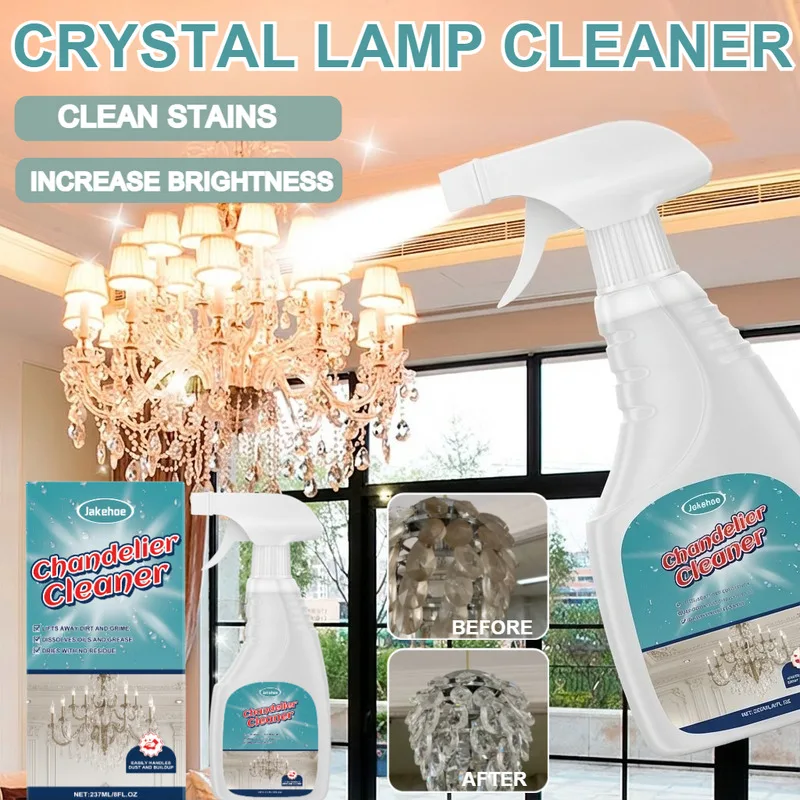 

Strong Cleaning Power Spray Dust Remover Spray Chandelier No Wipe Crystals Cleaning Spray Cleaner Spray For Household