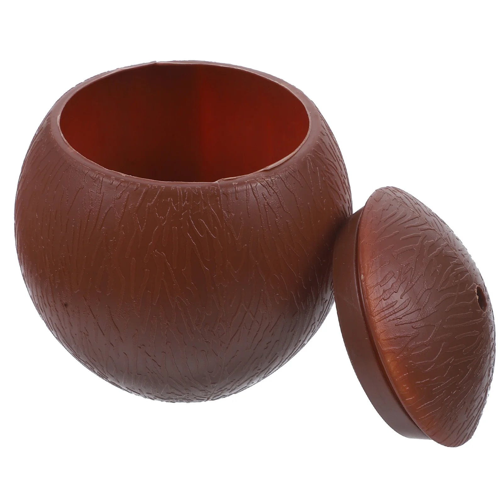 

Coconut Shaped Beverage Cup Premium Plastic Drinking Cup for Luau Party Hawaiian Theme Beach Party Decorative Tiki Bar Supply