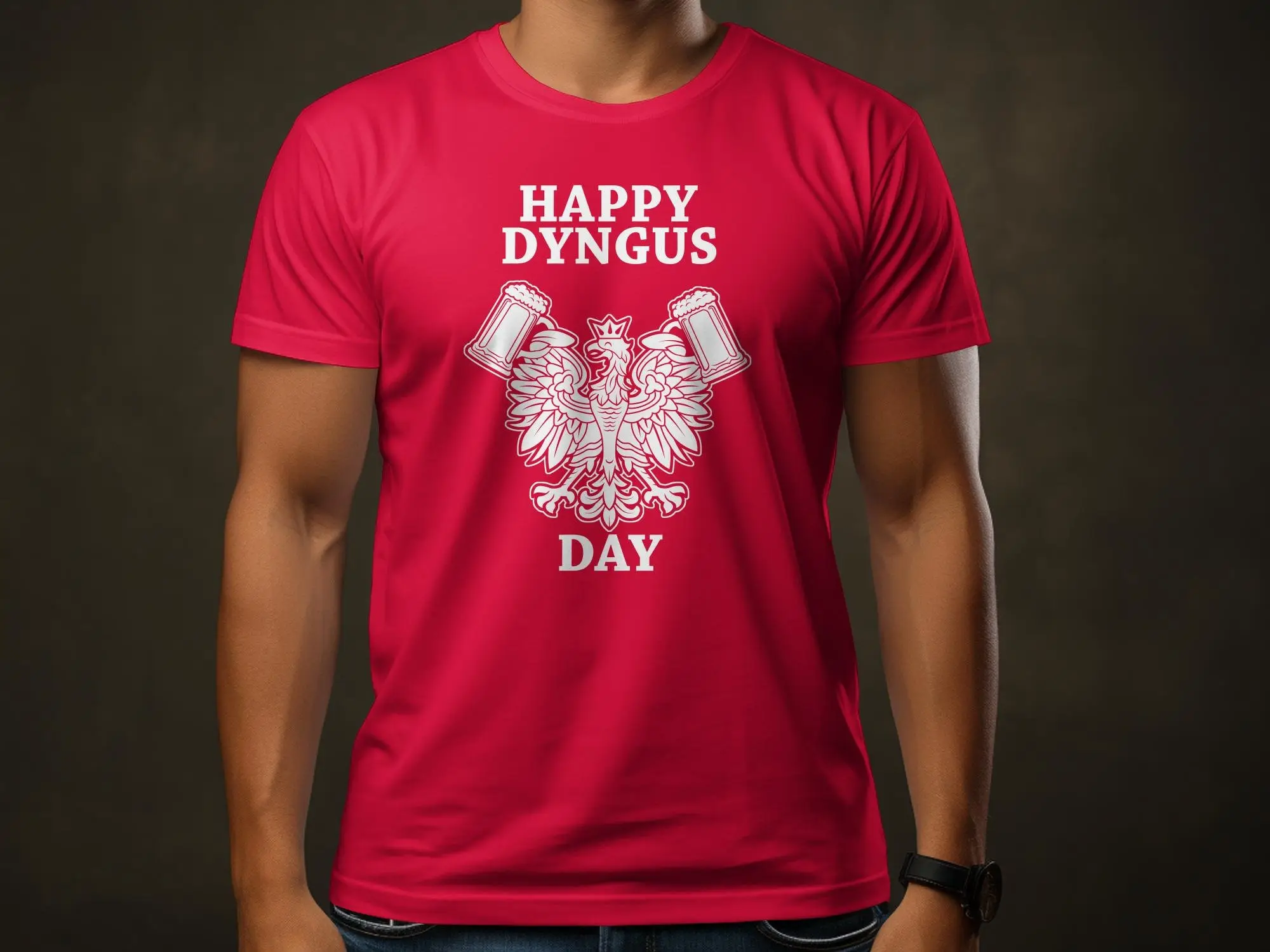 Happy Dyngus day Polish Polska pride shirt funny white tailed eagle holding beers for a party T