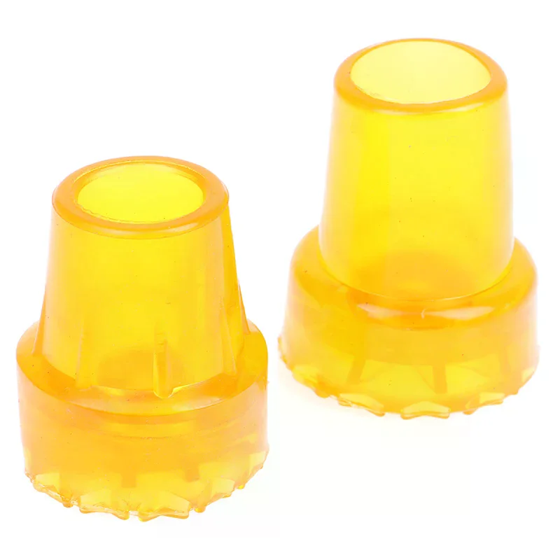 2pcs 19mm/22mm Durable Antiskid Rubber Crutch Tip Pad Rubber Anti-Slid Heavy Duty Canes Replacement for Walking Stick Crutch End