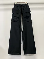 Pantalon cargo léger pour homme, pantalon de survêtement gothique, pantalon croisé décontracté, pantalon noir monochrome, théâtre en couture, automne, taille XL