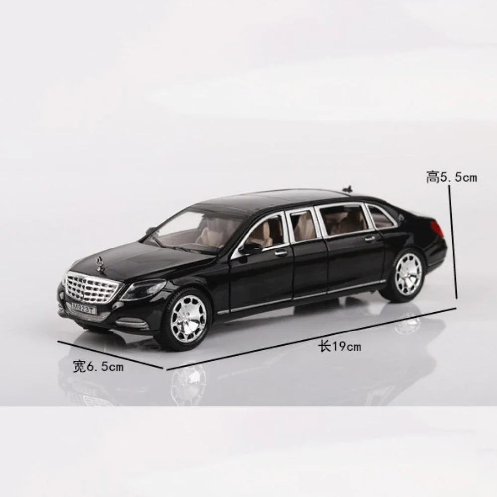 1:24 Maybach S600 Legierung Autos Spielzeug Modelle Druckguss 6 Türen geöffnet mit Licht Sound Fahrzeug Rad zurückziehen Auto Kinder Festival Geschenke