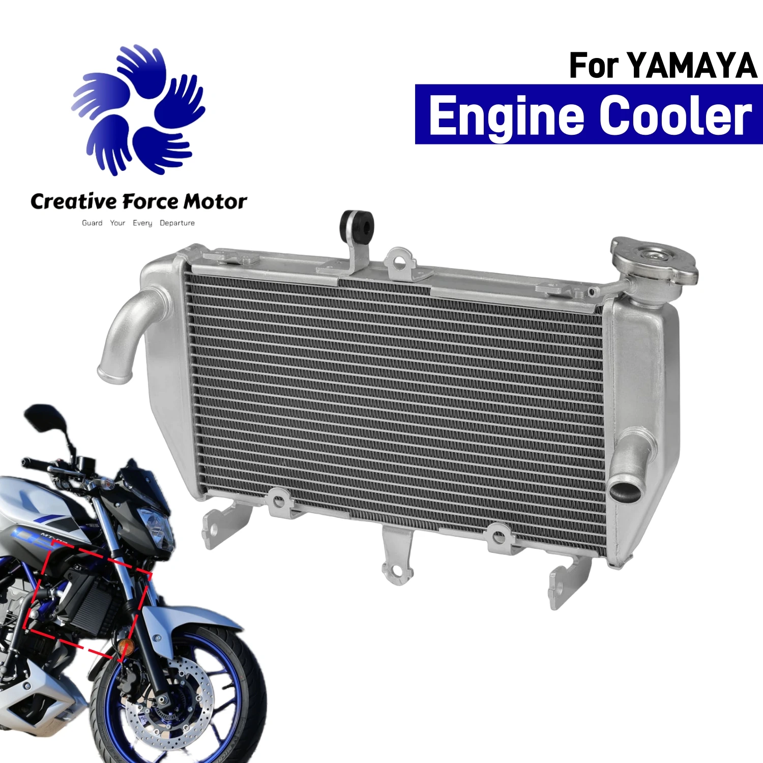 

Aluminium Engine Cooler Motorcycle Radiator Cooling Parts For Yamaha MT-03 MT-25 2016-2025 2017 2018 2019 2020 2021 2022 2023
