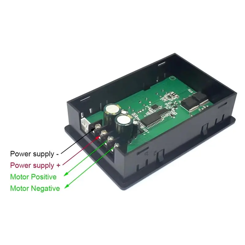 Motor Governor Voltmeter Ammeter 10-55V 20A PWM Speed Controller PWM Speed LCD Digital Display