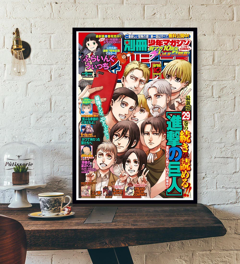 Póster de Anime, cuadro sobre lienzo para pared, ataque a los Titanes, la última temporada, animación Levi, decoración Kawaii para habitación, póster decorativo para el hogar