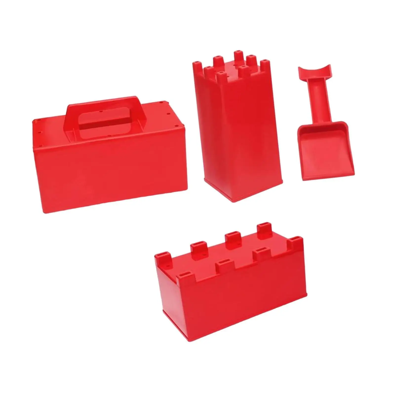 4 Pieces Sand Castle Mould Outdoor Fun Sandbox Play Snow Adventures Snow Building Block for Adults Toddlers Children Boys Girls