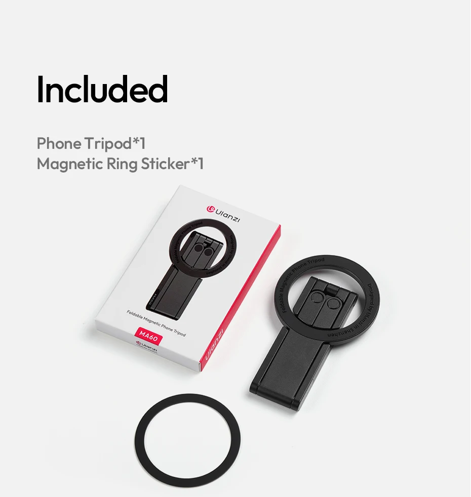 � Ulanzi MA60 faltbare magnetische Telefonstativ-Handheld-Selfie-Telefonhalterung für iPhone 16 15 14 13 Android mit Magnetring – Detail 16