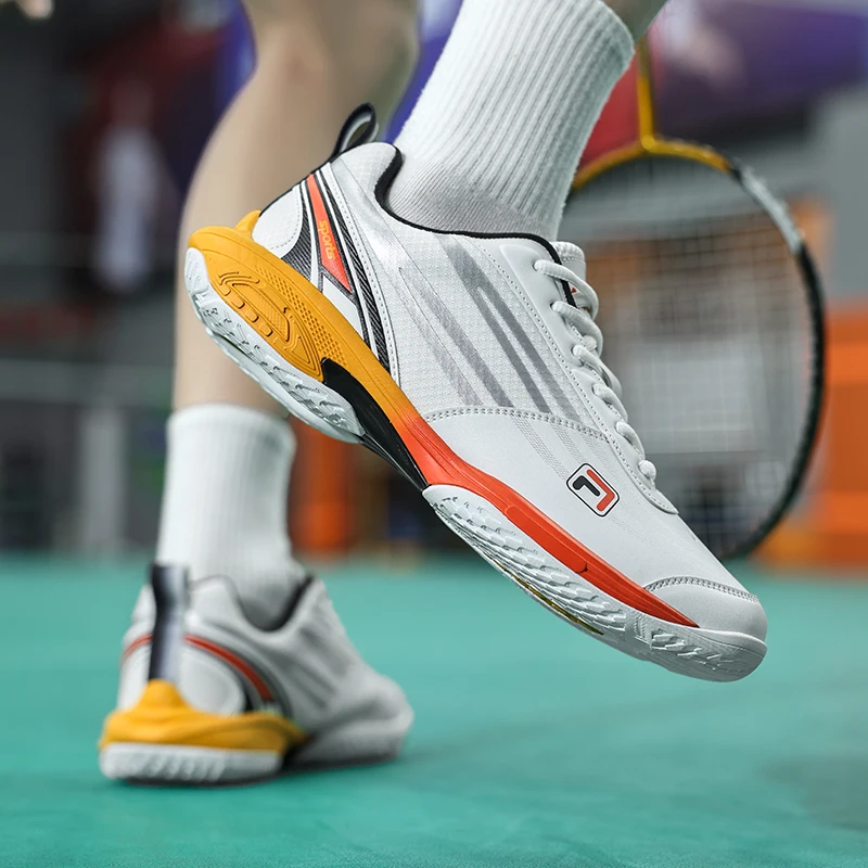 Qingfeiyu Professional Badminton Shoes for Men Women, Lightweight Breathable Shock Absorbing Anti-slip Indoor Sports Training Sn