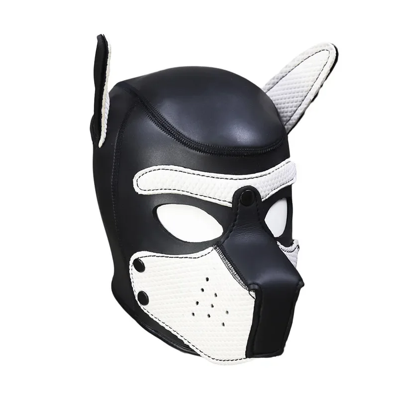 Fetish Dog Slave Puppy Play Neoprene Hood Adult Games 10 Colors Full Head Bondage Restraint BDSM Mask Hood Sex Toys for Men Gay