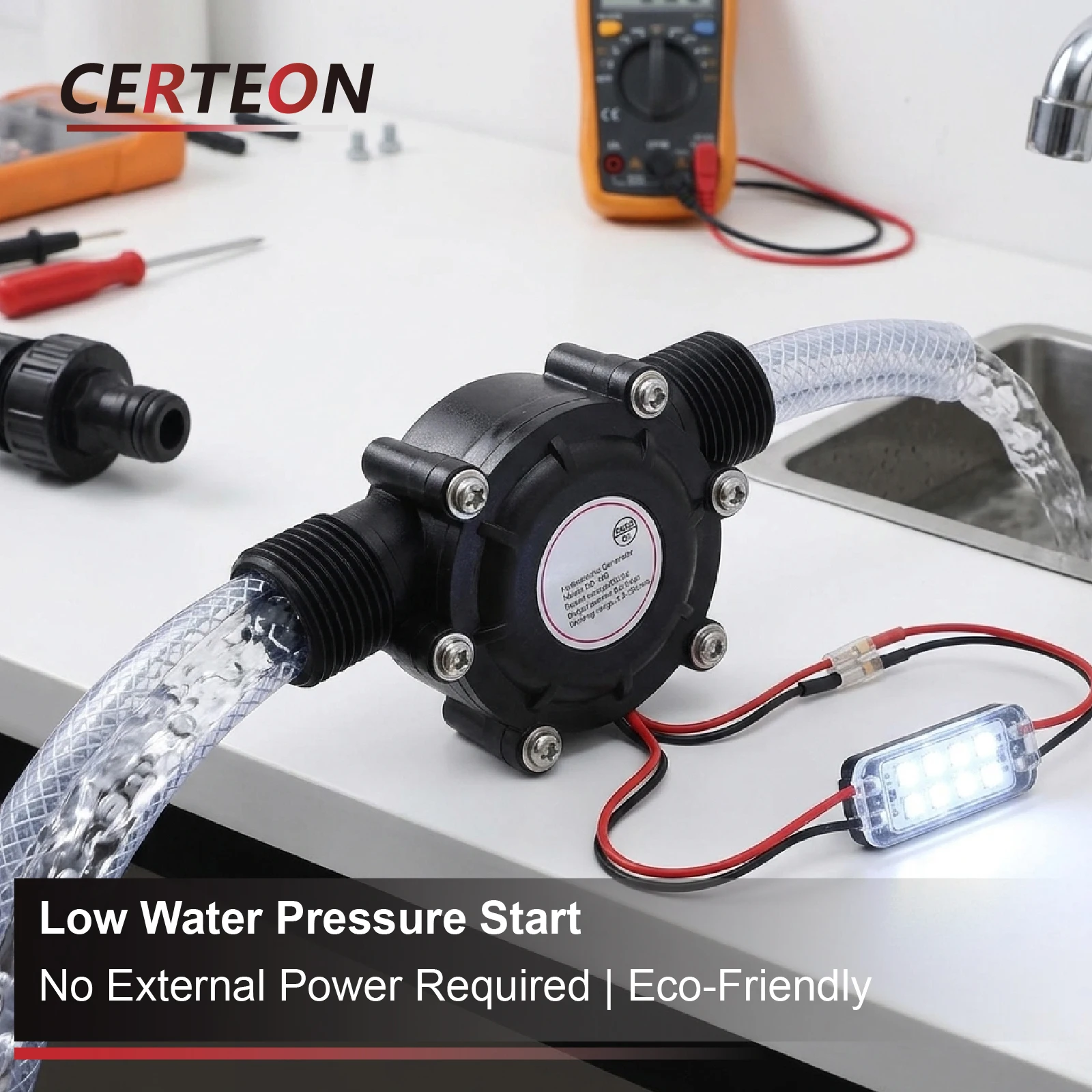 Water Flow Generator, Micro Hydraulic Generator, Bathroom, Faucet, Shower Generator DC5V,