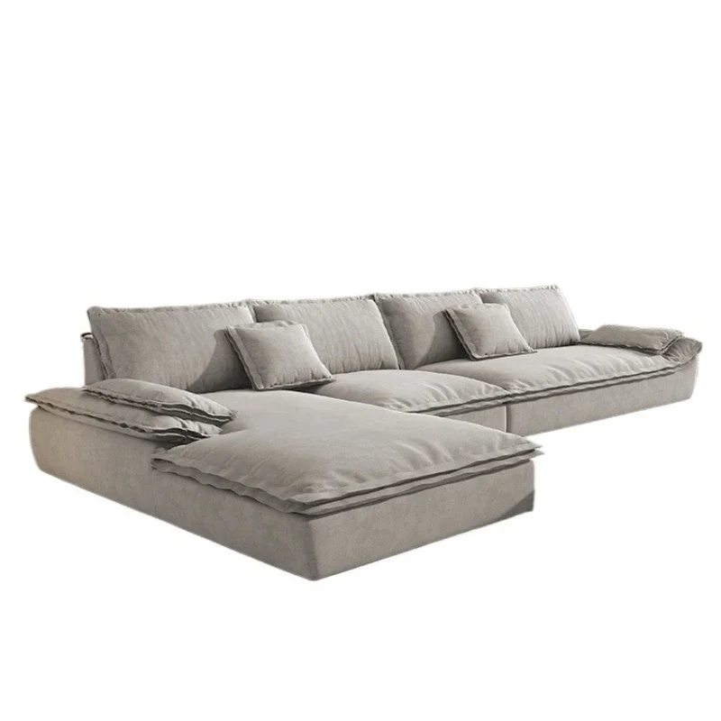 Italian minimalist home technology cloth sponge version sailing princess sofa, super wide sitting deep living room