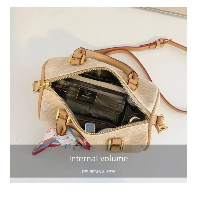 Neuer Stil Boston Bedruckte Kissentasche für Damen Vielseitige Einzel-Schulter Crossbody-Tasche Weiche PU-Leder Damenhandtasche für den Täglichen Gebrauch – Detail 5