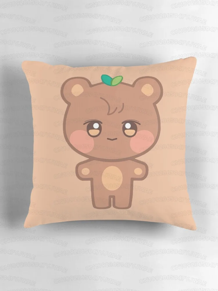 1PC Ateez Member Characters Pillow Covers Soft Comfortable Cushion Covers Living Room Kpop Fans Gift Room Decoration