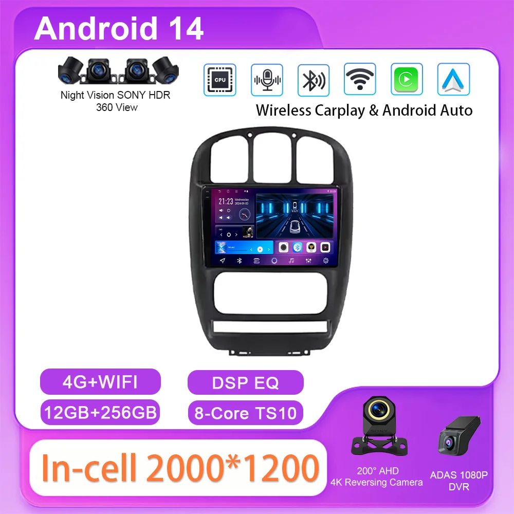 

Автомобильный Android Carplay для Dodge Caravan 4 для Chrysler Grand Voyager RS 2000-2012 авторадио стерео мультимедийный плеер 2din DVD