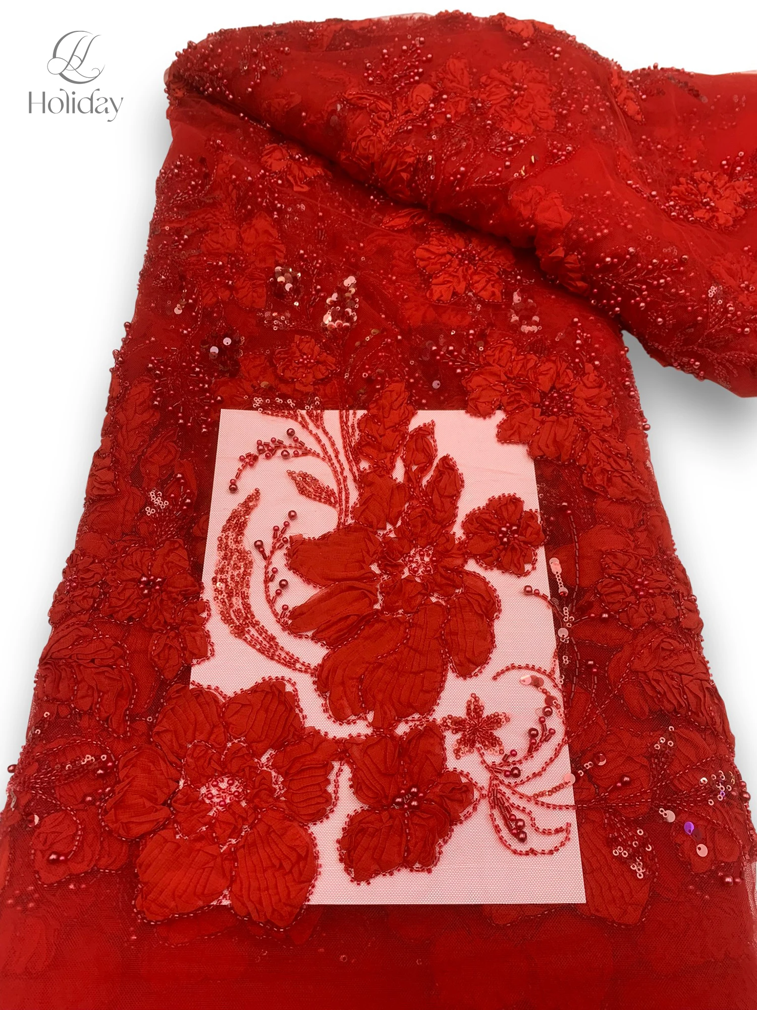 

Новинка 2024 года с бусинами и блестками, французская вышитая сетка, кружевной материал для свадебных платьев, ткань для свадебного платья в стиле Дубая