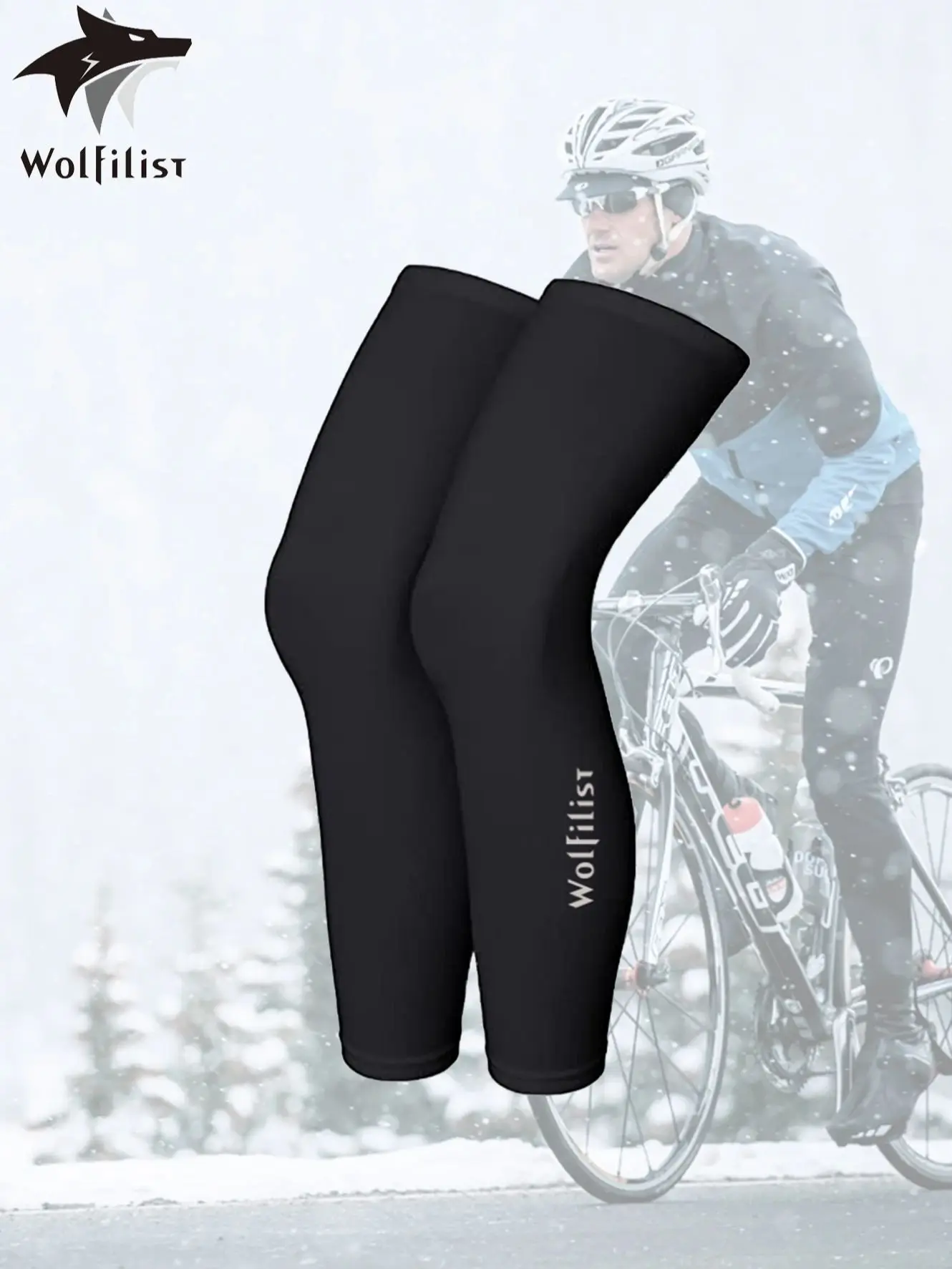 AliExpress NONE Cycling Leg Warmers Thermal Long Leg Sleeves, Full Leg Compression Sleeve High Elasticity Stretch Suitable for Running, Cycling