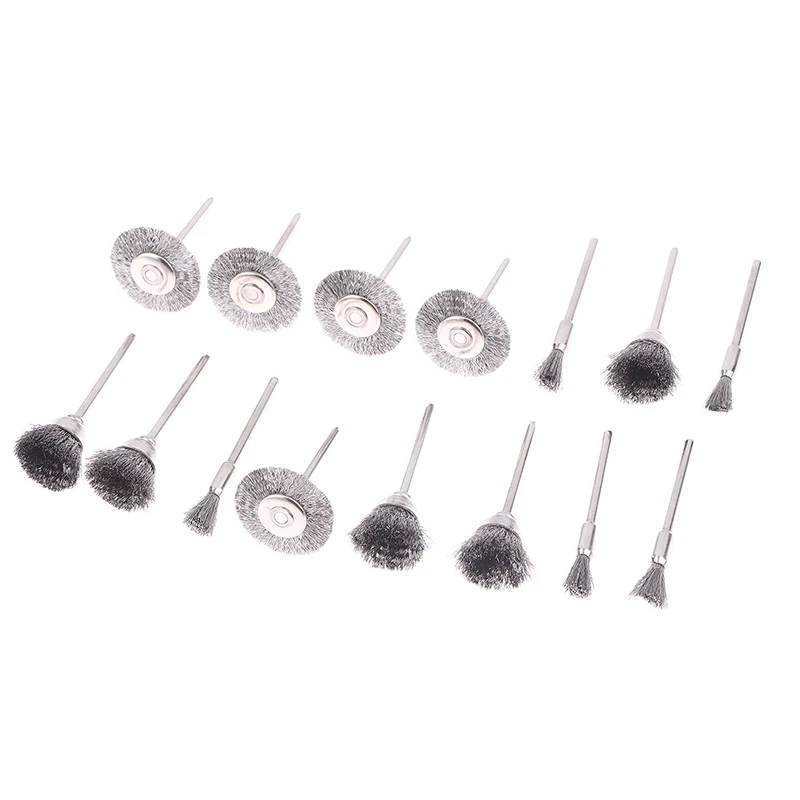 3Pcs Precision Cleaning Kit | 3mm Shank Wire Brushes for Removing Rust, Polishing Metal, and Cleaning Small Parts