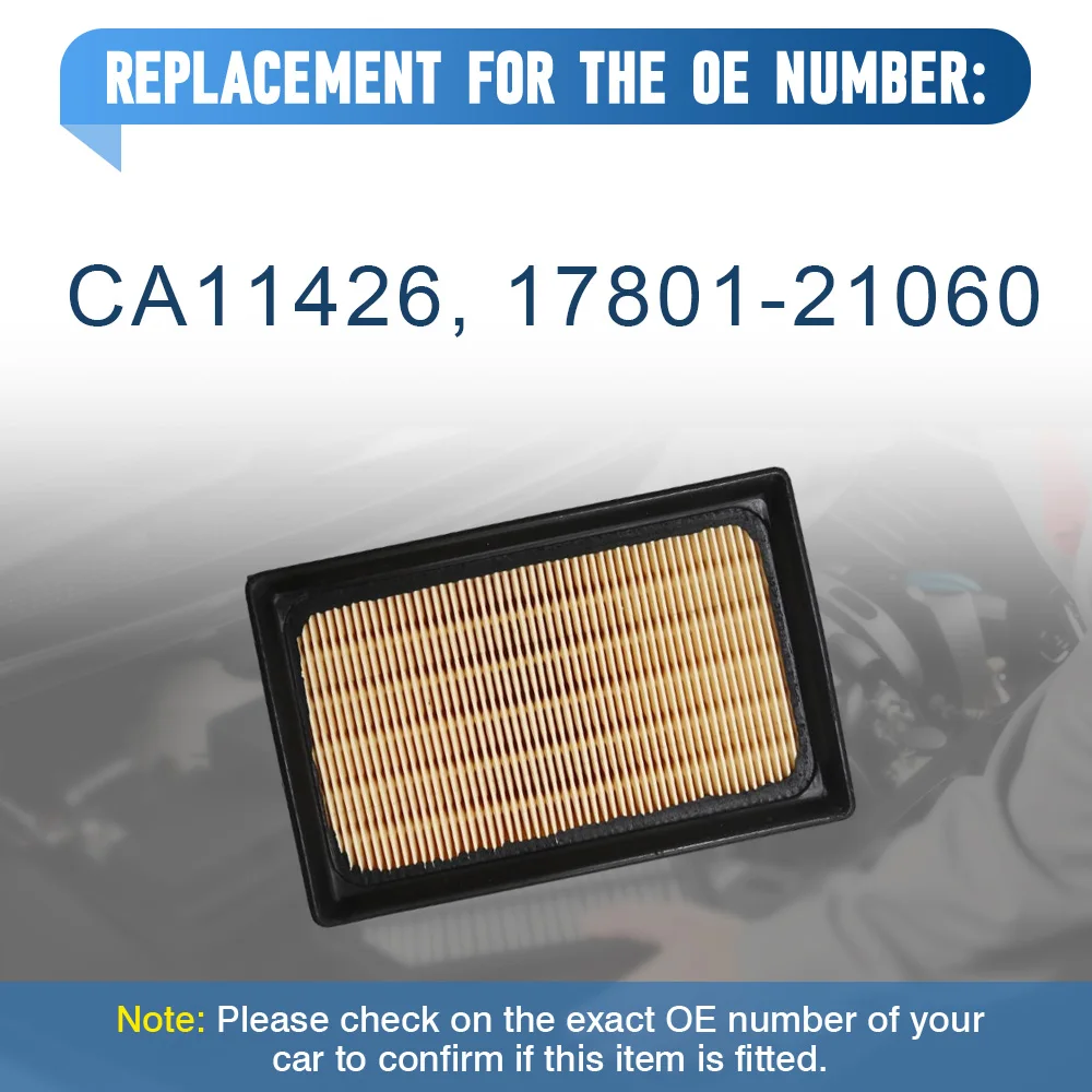 For Toyota C-HR Aqua Prius Yaris Vitz Sienta Corolla Fielder Cross Altis Axio Probox Car Engine Air Filter 17801-21060 CA11426