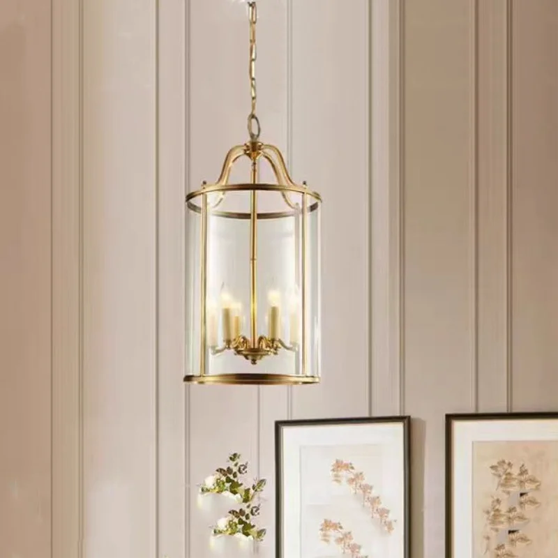 الأمريكية خمر فندق اللوبي الممر الممر مطعم اسطوانة لحام الزجاج قفص العصافير الثريات النحاسية