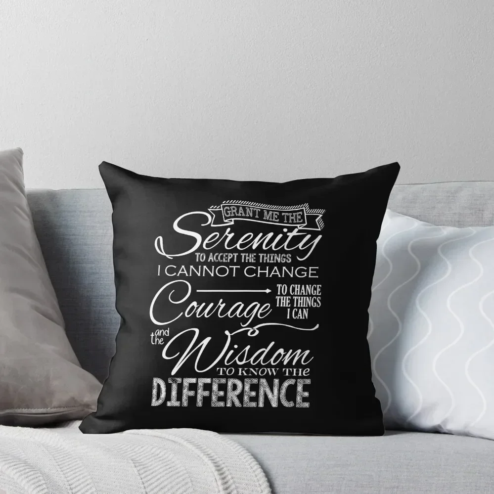 

Serenity Prayer - Chalkboard Throw Pillow Decorative pillowcase Room decorating items home decor items pillow