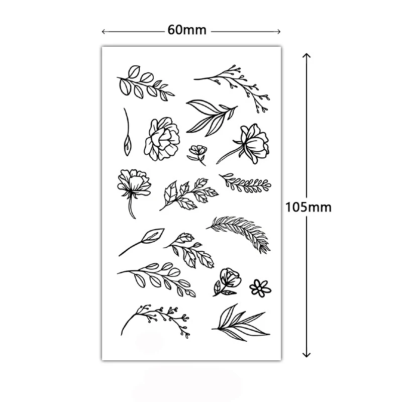 Tattoo Stickers Mini Cute Flowers Planet Party Makeup Fake Tatto for Women Men Waterproof Temporary Finger Hand Face Body Art