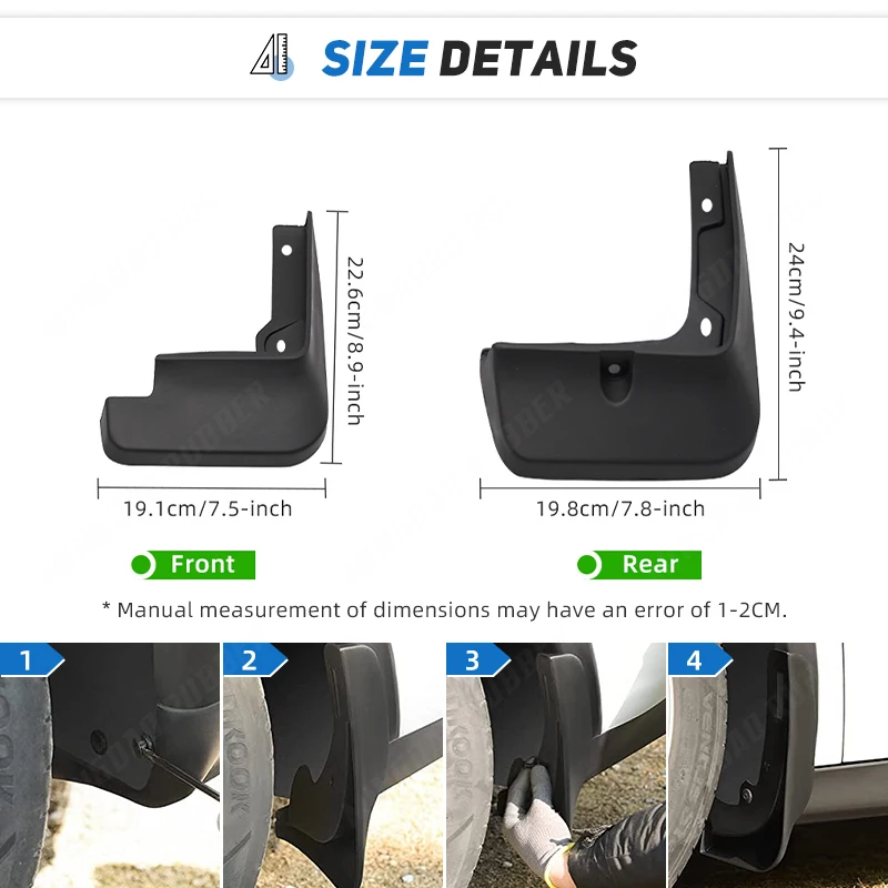 Set Car Mud Flaps fit For Hyundai Elantra Avante AD 2016-2019 Mudguard Splash Guards Fender Mudflaps Auto Accessories