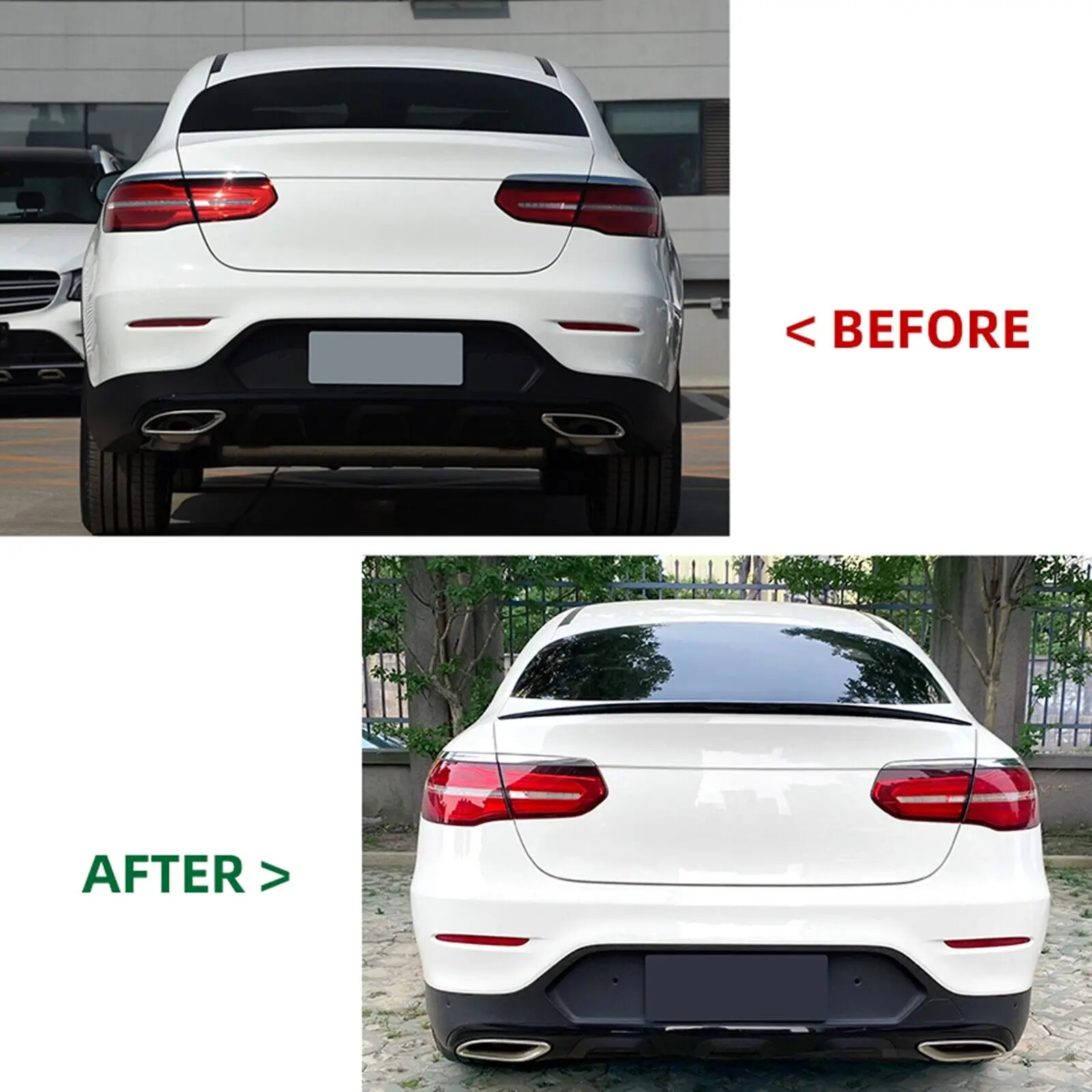 AMG Style Gloss Black Trunk Spoiler Wing For 16-23 Mercedes Benz GLC C253 Coupe