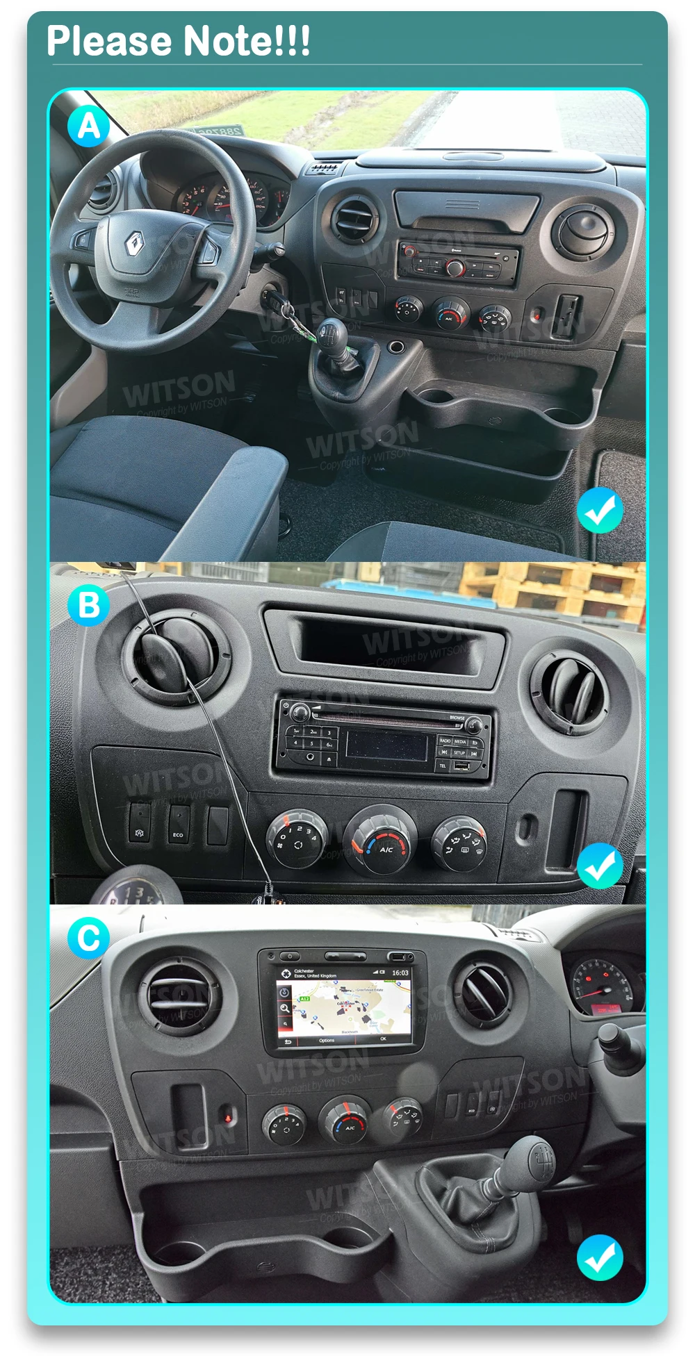 10.88 Android Car Radio Multimedia For Renault Master Nissan NV400 Opel Movano 2010-2021 Phone Holder Type-C charging CarPlay