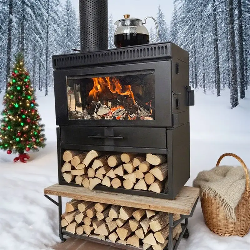 Real fire wood fireplace firewood firewood household heating living room rural homestay decorative heating furnace