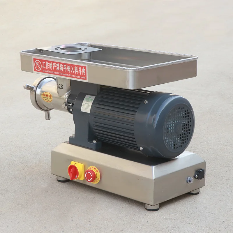 YJQ desktop stainless steel electric meat grinder commercial meat shop efficient processing meat grinder