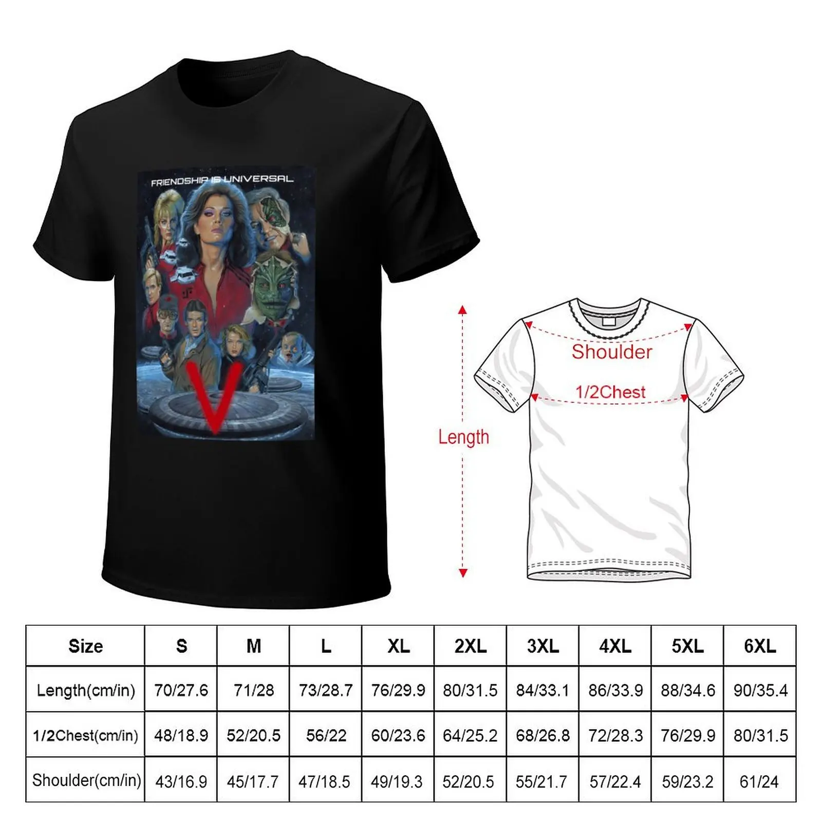 V Visitors T-Shirt High Elasticity Sports Tee Shirt