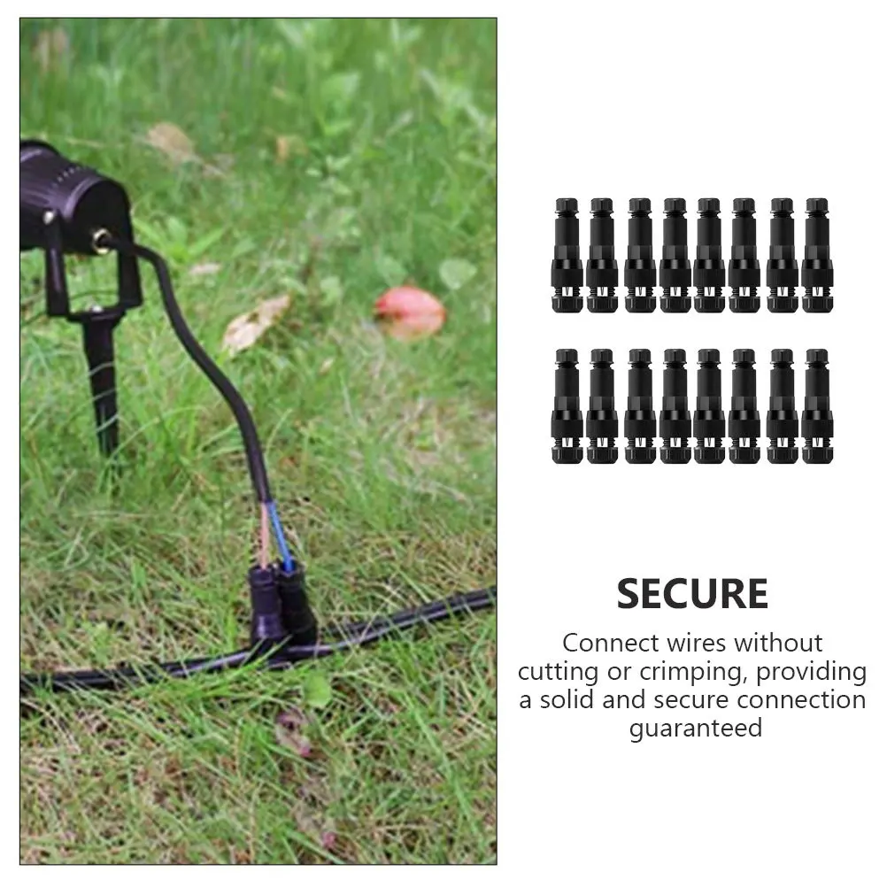 

16Pcs Landscape Lighting Connectors Easy Install No Cutting Crimping Durable Long Service Life Landscape Lighting Connectors