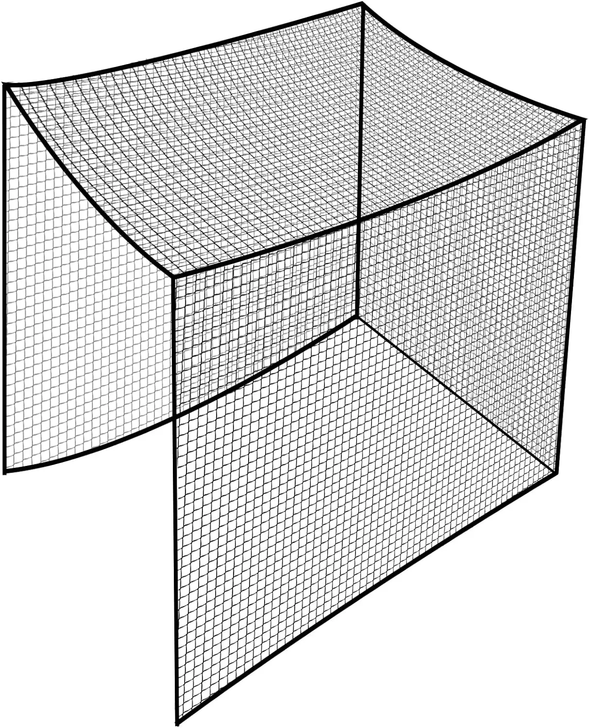 

Golf Batting Cage Netting Golf Practice Nets, 10ft X 10ft X 10ft Frame NOT Included, with 4 Carabiners and 2 Tie Rope