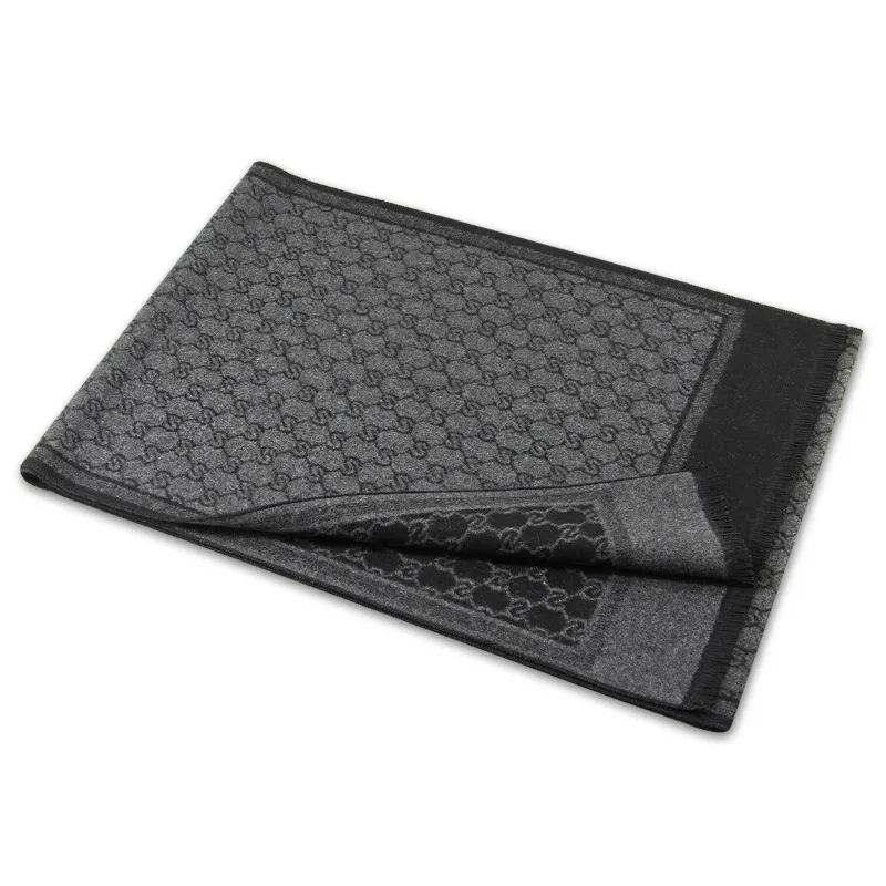 2025 العلامة التجارية مصمم الشتاء الكشمير وشاح الرجال الفاخرة خطابات طباعة الباشمينا الأوشحة موضة رجال الأعمال الرقبة لينة الدافئة وشاح