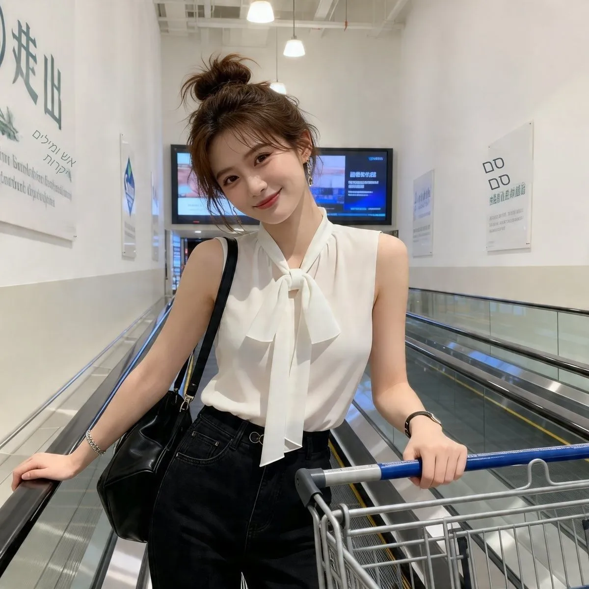 

Women's Sleeveless Vest Casual Style Thin Summer Shirt Knot Design Pullover Top Formal Wear Base Layer Thin Shirt