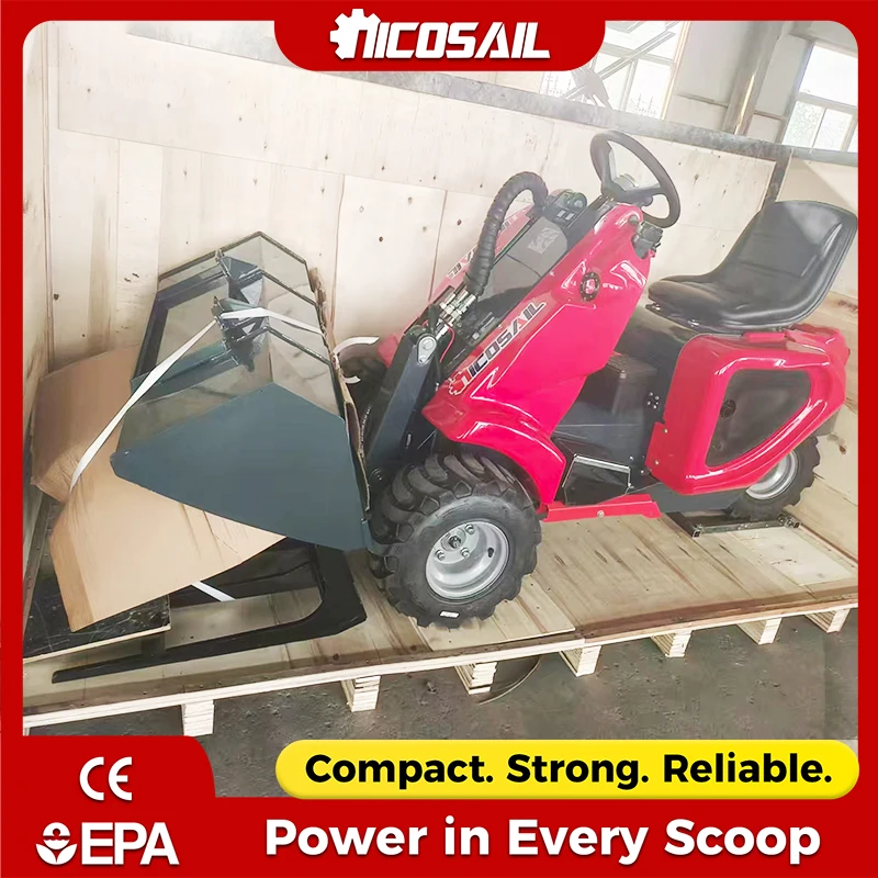 

Custom 350kg Lifting Three-Wheeled Loader, Hydrostatic Transmission for US Farm Construction
