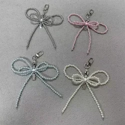 Girl's Heart Beaded Bow Pendant Suitable For Phone Case Phone Chain Earphone Case Keychain Camera Chain