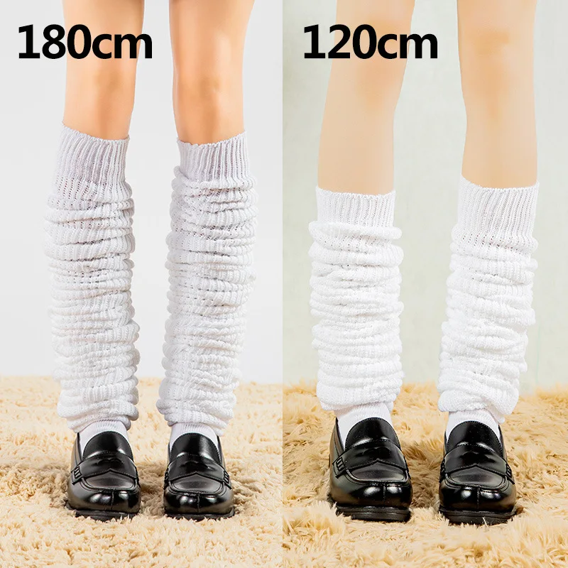 Weiß schwarz lose Socken Slouch Stiefel Strümpfe jk Uniform Accessoires Beinlinge Cosplay Socken für Frauen Mädchen