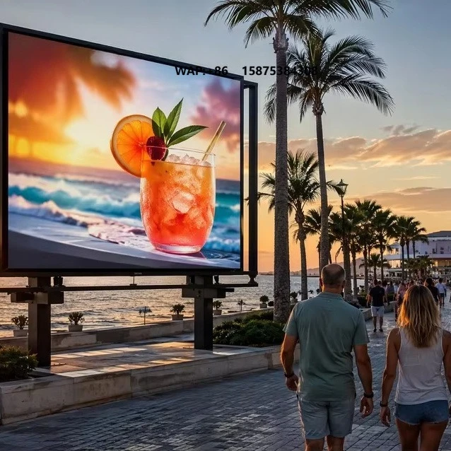 IP66 Full Waterproof 16-Bit P6.67 LED Screen 1920x1080 Cabinet High Brightness Sunlight Readable Fixed Outdoor Billboard 5-Year