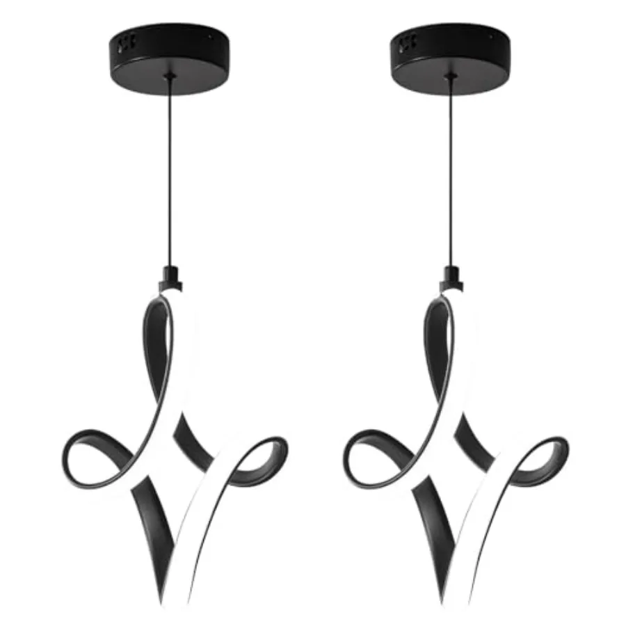 

Modern Led Pendant Light 5500K Cold White Kitchen Island Pendant Light Fixtures Adjustable Height Led Pendant Lamp for Kitchen