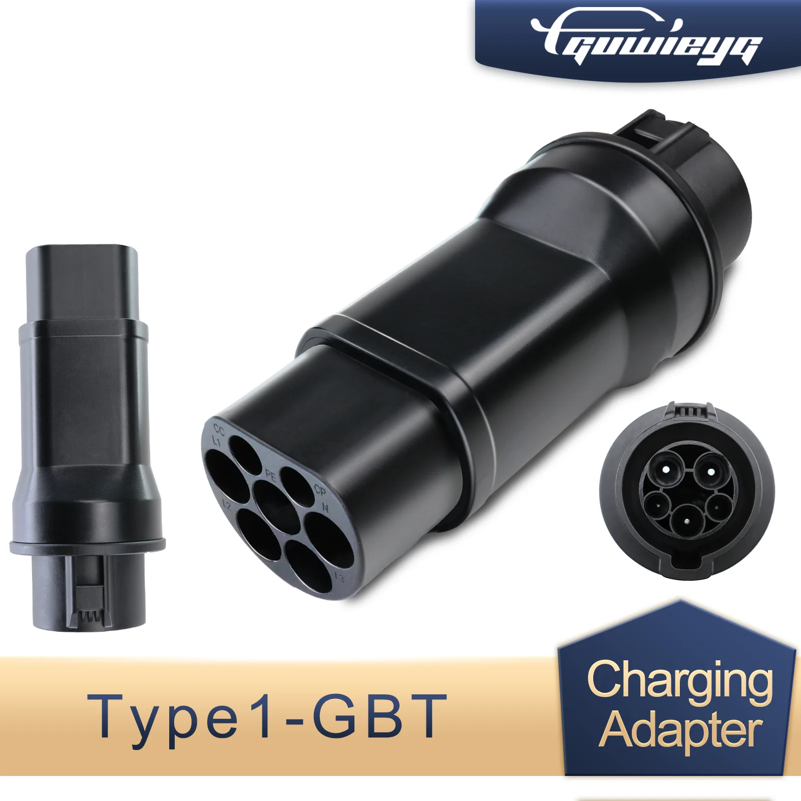 GUWIEYG EV Charger Adapter Type1 to GBT Adapter SAEJ1772 to GBT Charger Adapter Fit For GBT EV From J1772 Charger 32A 1Phase