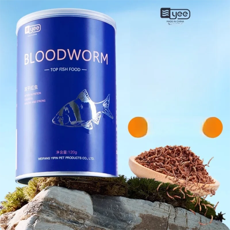 Red Blood Worm Freeze Dried Artemia Salina Red Filarial Fish Food Feed for All Kinds of Tropical Aquarium Fish
