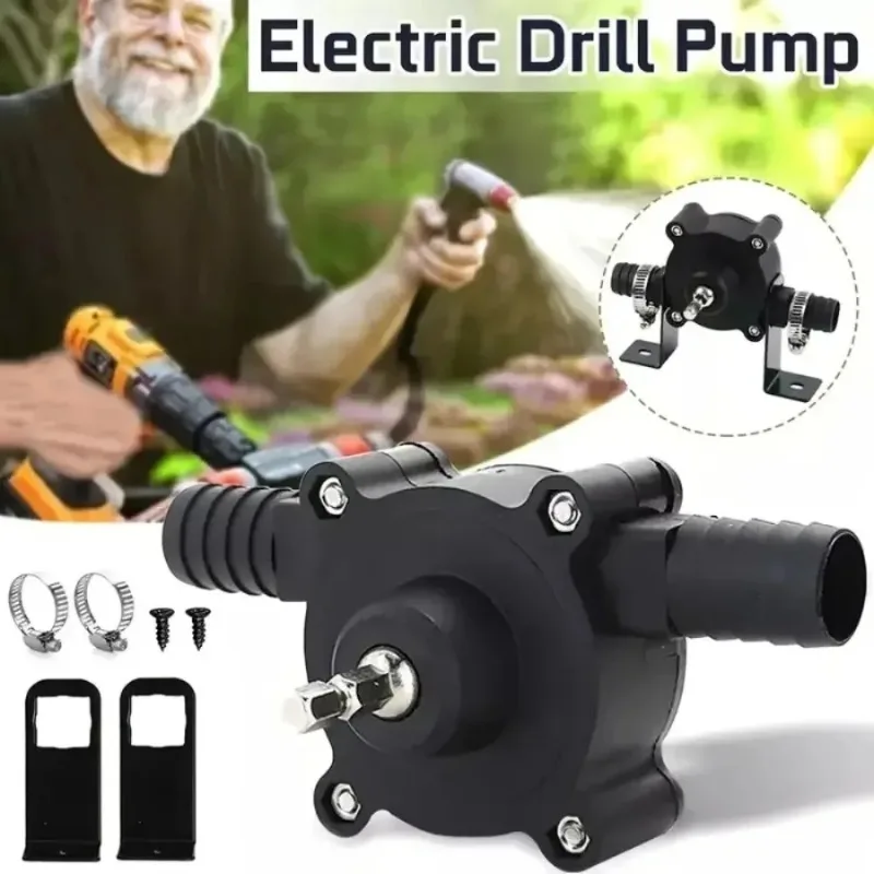 Household Portable Electric Drill Pump Diesel Oil Fluid Water Pump Mini Hand Self-priming Liquid Transfer Pumps